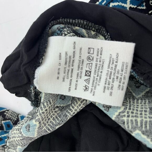 Anthropologie Geometric Drawstring Joggers In Teal and Black Size Small - Picture 8 of 11